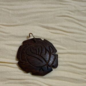 Wooden Rose Pendant